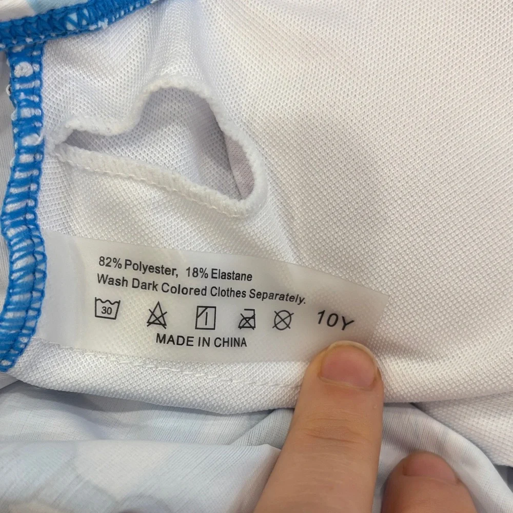 Disney Lilo & Stitch Striped Blue and White Kids Swimwear